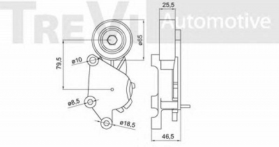 TREVI AUTOMOTIVE ta2151 -  Натяжная планка, поликлиновой ремень